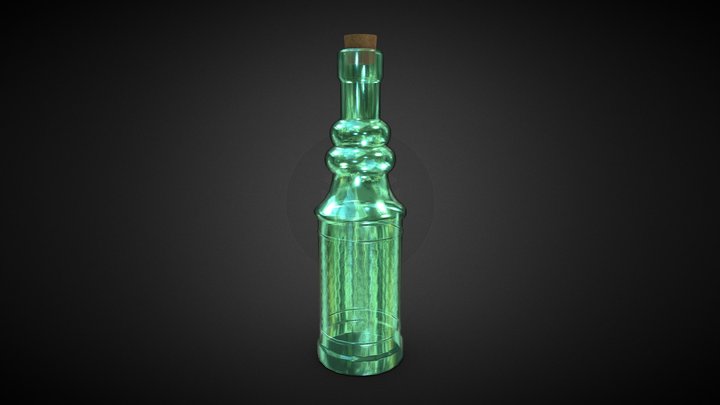 Vintage Glass Bottle 3D Model