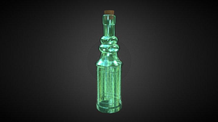 Vintage Glass Bottle 3D Model