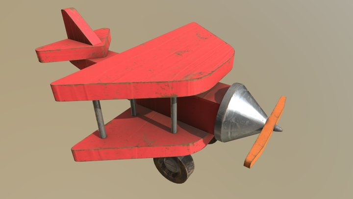 Wooden Toy Plane 2024 3D Model