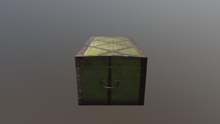 Animated Old Chest 3D Model