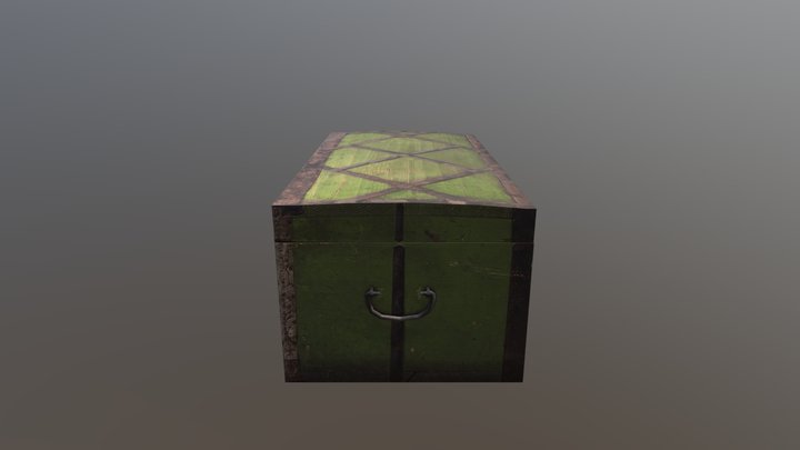 Animated Old Chest 3D Model