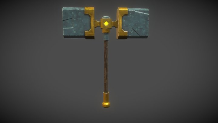 Stylized Hammer [Low-Poly] 3D Model