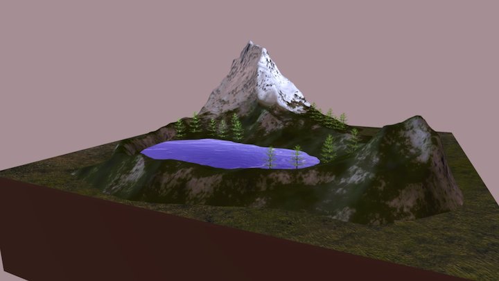 Snowy mountain-55 3D Model