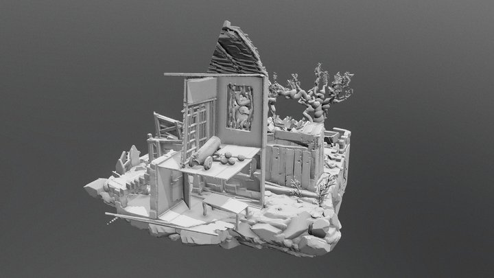 Jail Scene Export 01 3D Model