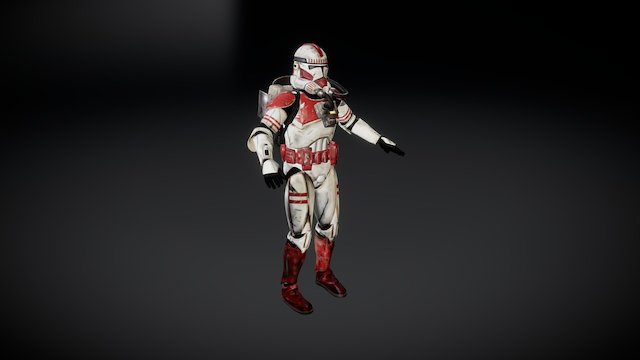 Clone vulcanic shock trooper Phase II 3D Model