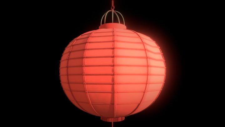 Stylized Red Lantern – Eastern Glow Prop