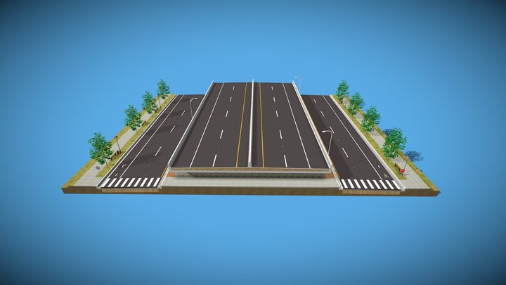 Freight Oriented Blvd. Typical Section 3D Model