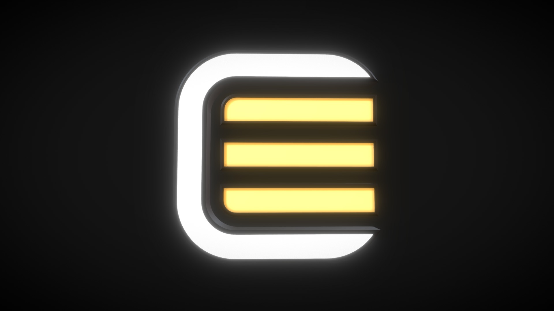 3D model Cere Productions Logo - This is a 3D model of the Cere Productions Logo. The 3D model is about a logo with a yellow and black background.