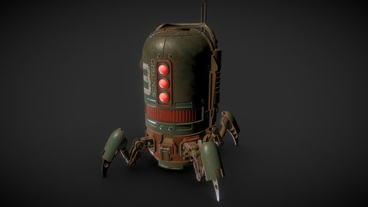 Spider Bot Texture Study with Substance Painter 3D Model