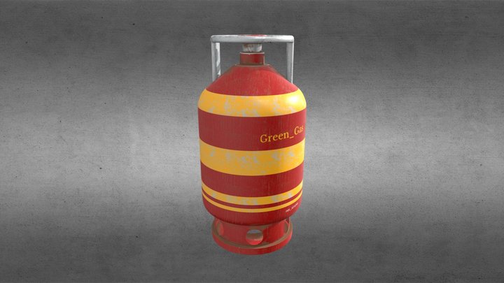 Green_Gas Container 3D Model