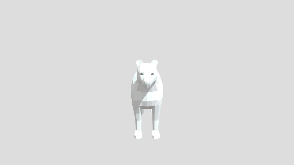 Low Poly Snow Leopard