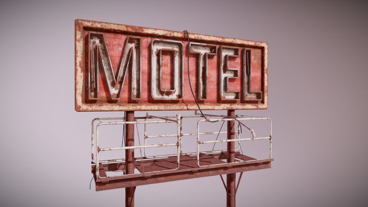PAS - Post Apocalyptic Abandoned Sign 01 3D Model