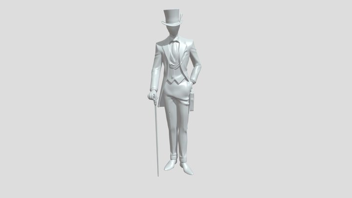 Fancy Slenderman (AI) (Untextured) 3D Model