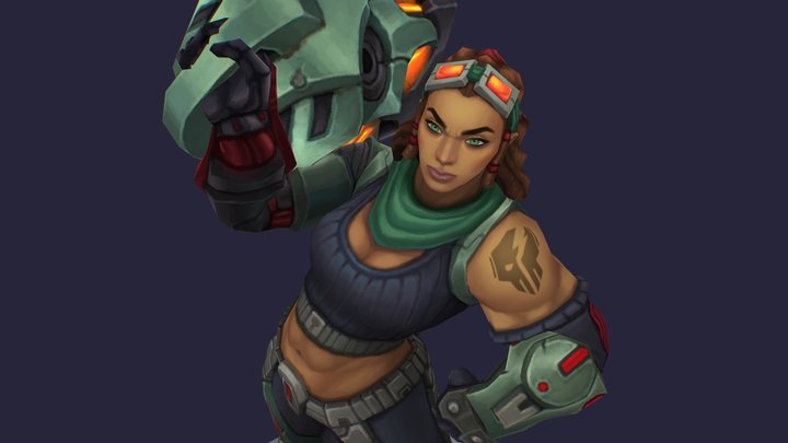 Illaoi Máquina de Combate: modelagem e texturização – Nexus