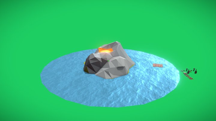 Mountain and alien props 3D Model