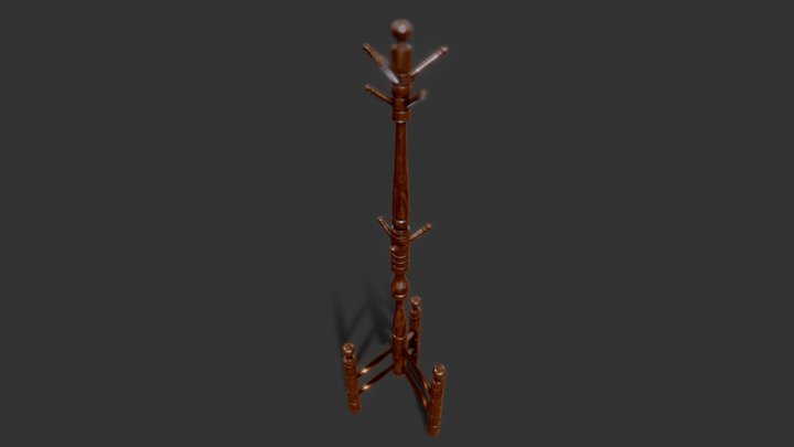 Wooden stand hanger 3D Model