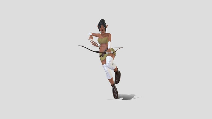 Elf Archer 3D Model