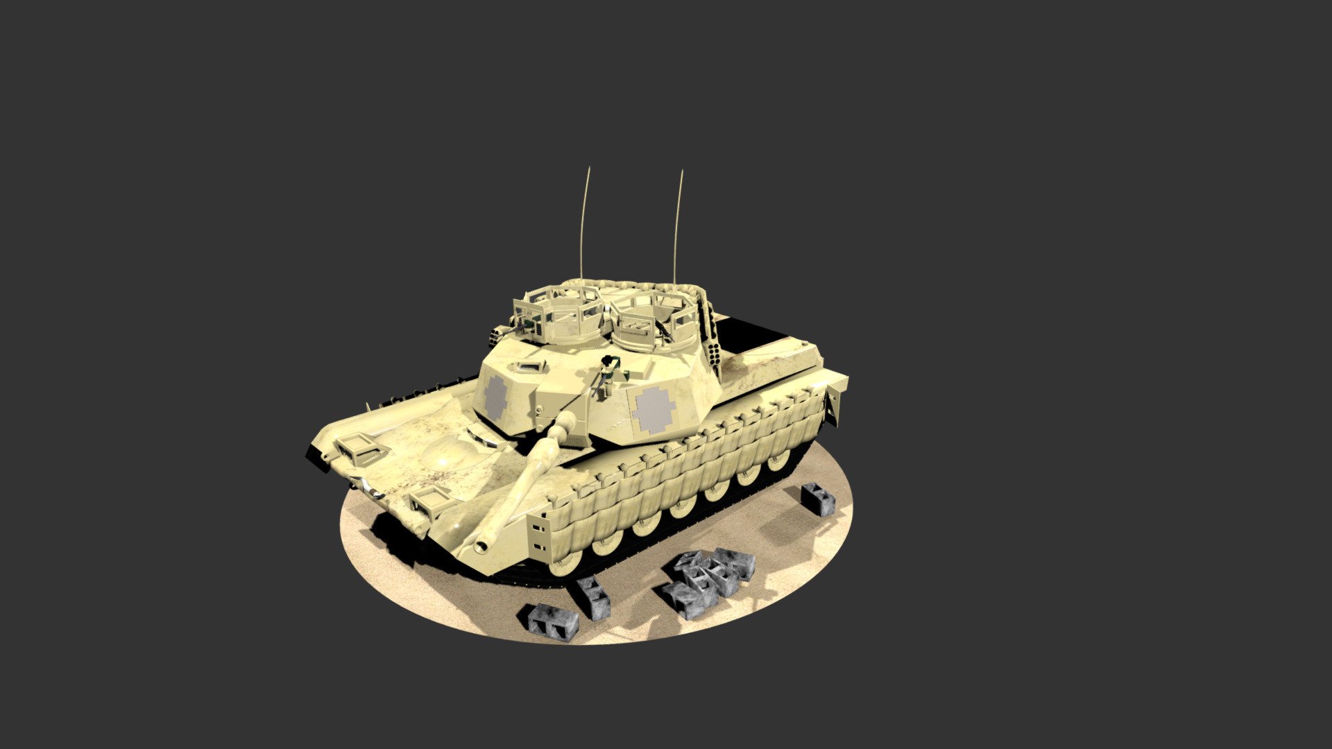 M-1A tank model