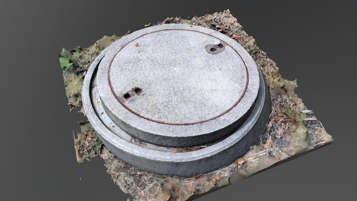 Manhole cover lid circle concrete cap
