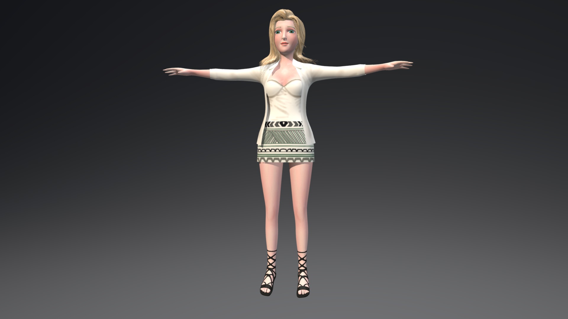 3D model Briana - This is a 3D model of the Briana. The 3D model is about a woman posing for a picture.
