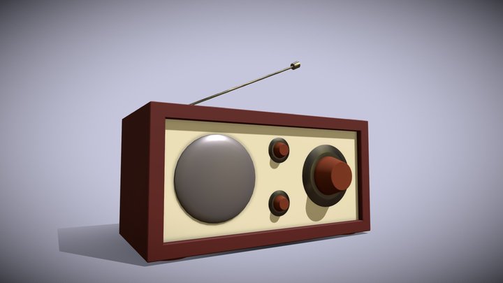 Radio With Antenna 3D Model