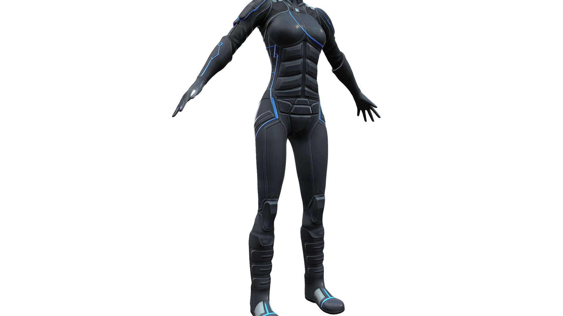 Female Futuristic Full Body Armour Space Uniform - Buy Royalty Free 3D ...