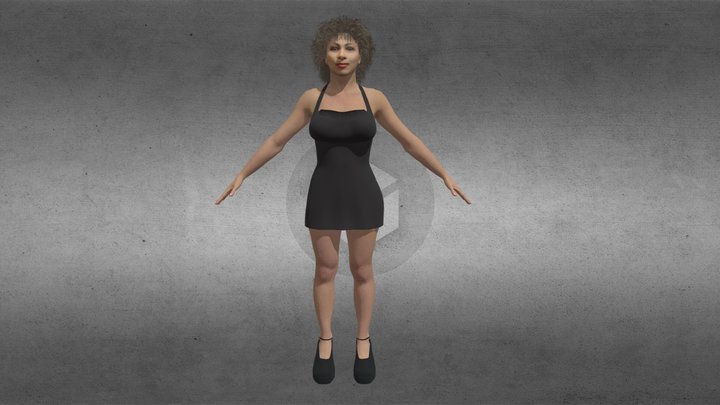 Tina Turner - T_pose 3D Model