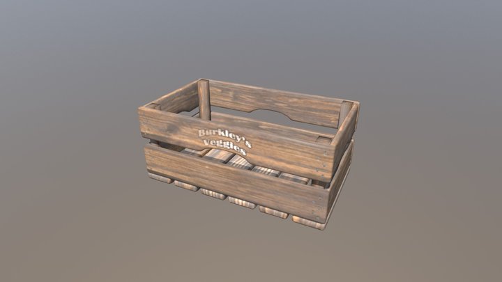 Wood Box 3D Model