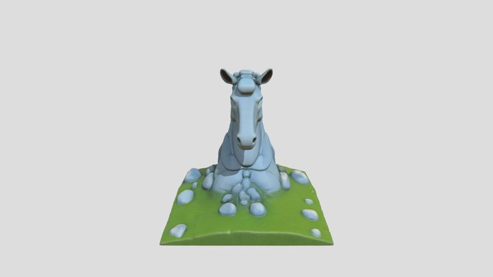 "3D Mountain with Horse-Shaped Peak" 3D Model