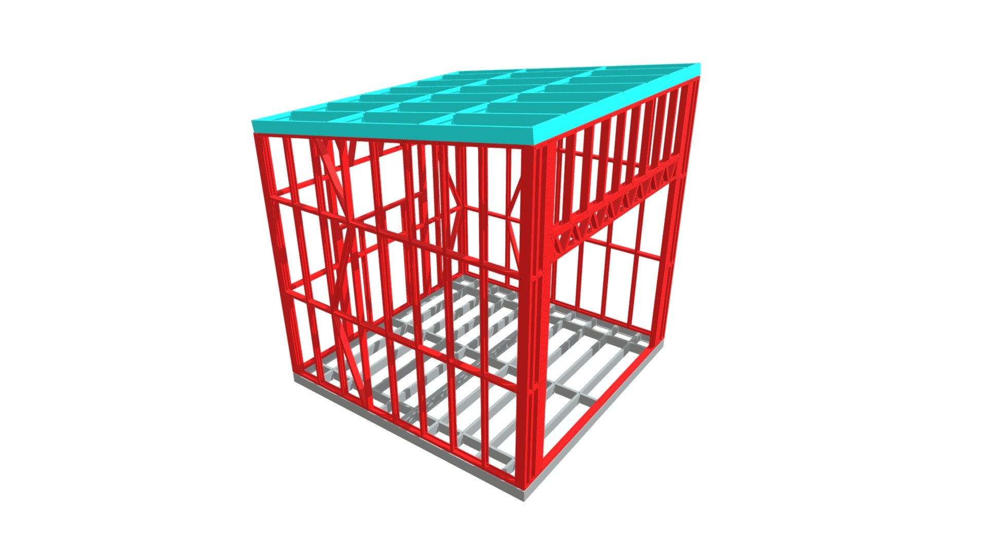 4m x 4m Shed - 3D model by Steel Frames Direct & Go Tiny Frame Kits ...