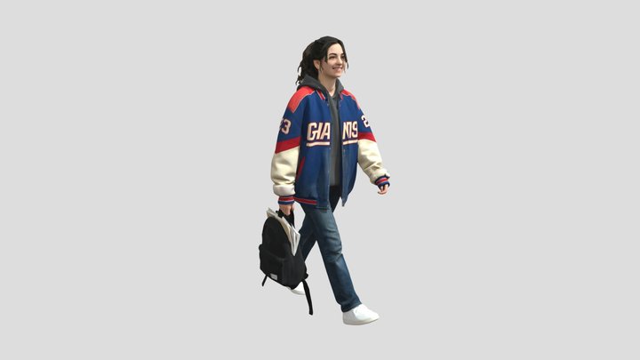Walking in a Giants varsity jacket – Kostenloses 3D-Modell STL