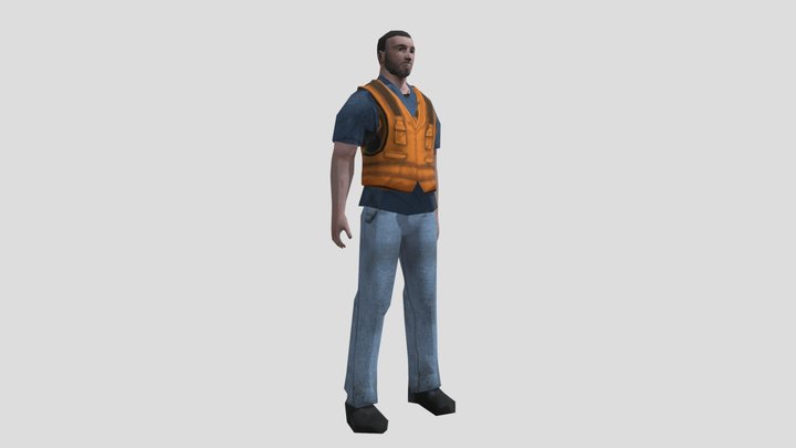 Construction Worker 1 (Standing) 1C 3D Model