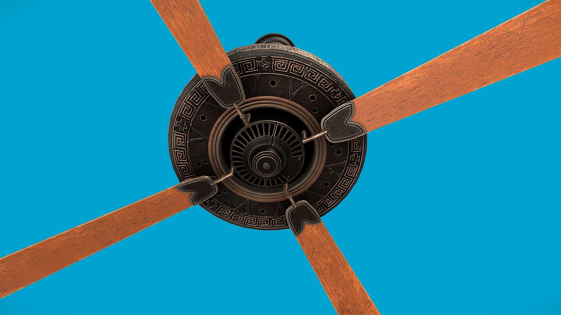 Early 1900s Electric Ceiling Fans Type B Download Free 3D model by
