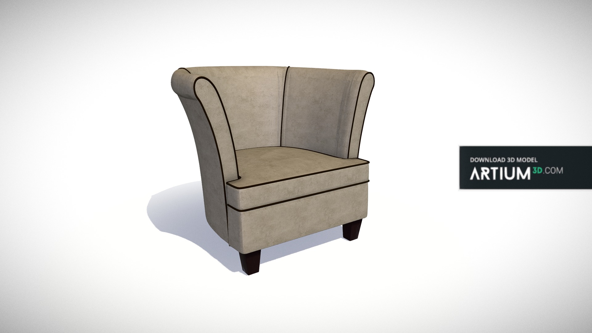 3D model Armchair – New design - This is a 3D model of the Armchair – New design. The 3D model is about a grey office chair.