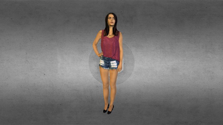 Girl in the city 3D Model