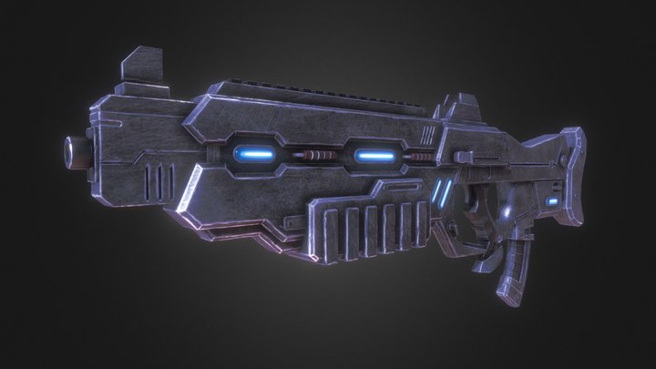 SCI-FI GUN 3D Model