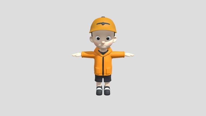 model cartoon boy