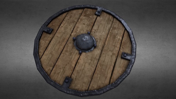 Stylized viking shield 3D Model