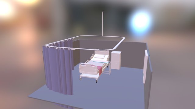 Hospital Room Example 3D Model