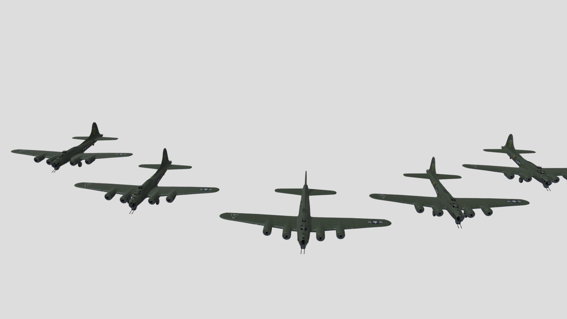 B-17 Flying Formation - Download Free 3D Model By Planefrog69 [769966d ...