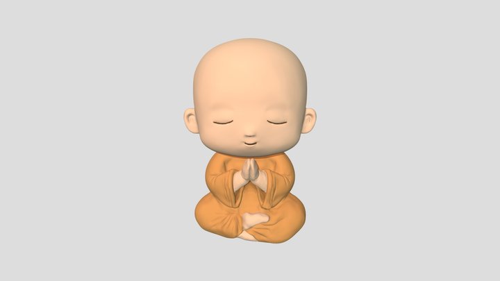 Little Monk 3D Model