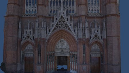 Frente de la Catedral de La Plata 3D Model
