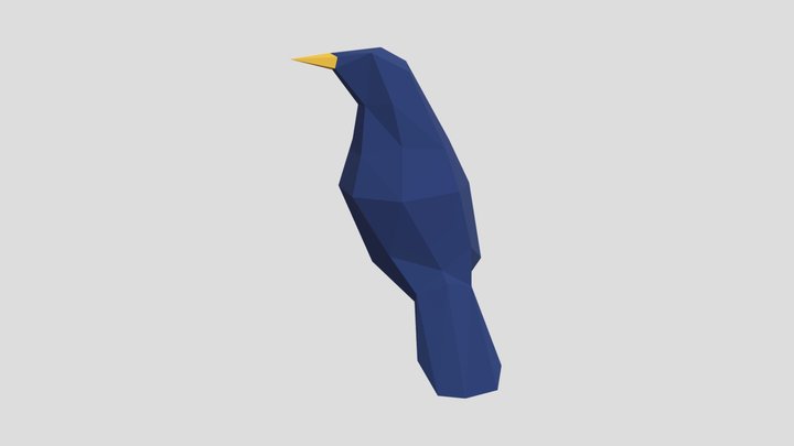 Low Poly Bird 3D Model