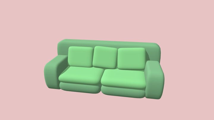 Cartoon Sofa 3D Model