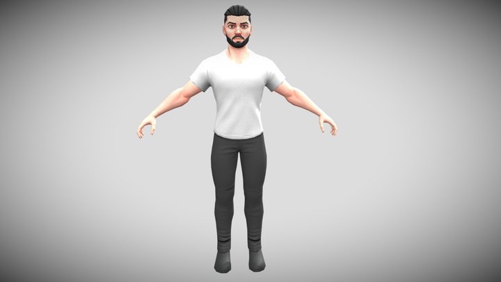 Stylized Male Character - Rigged - Kiroh 3D Model