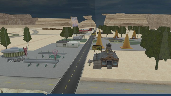 Xbox360 Cars The Video Game Radiator Springs 3D Model