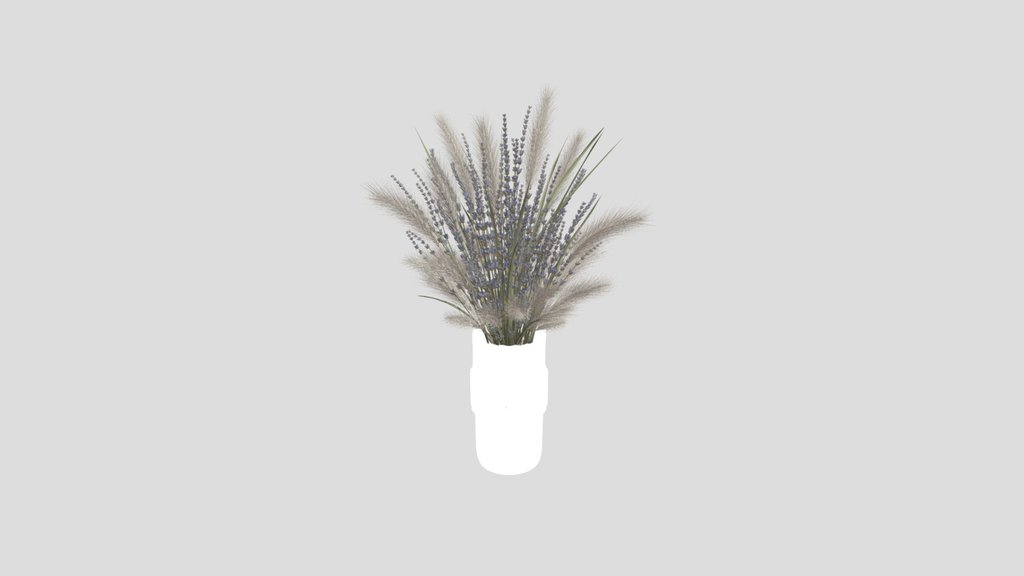 Lavender Pampas Stone Vase
