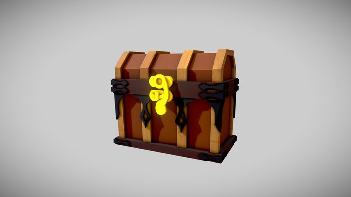 Cofre de madera - Wooden chest 3D Model