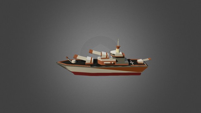Battle ship 3D Model
