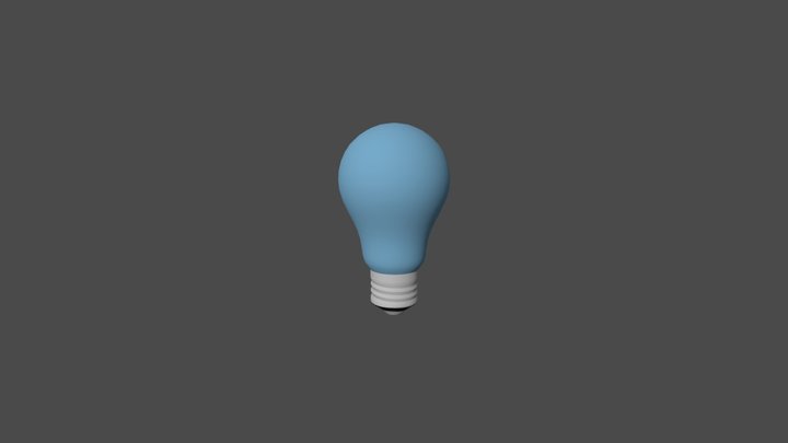 Light Bulb Low-poly 3D Model